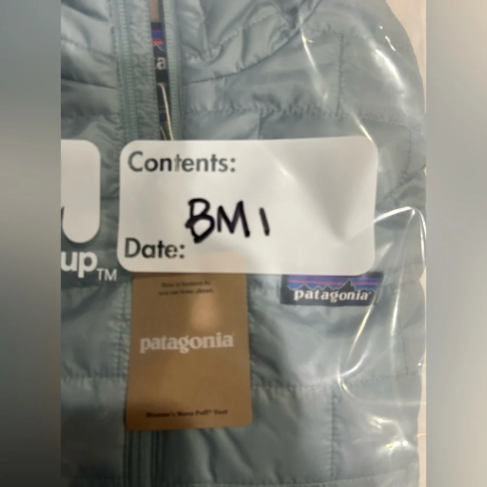 Patagonia Women’s Small Nano Puff Insulated Vest Thermal Blue NWT Puffy